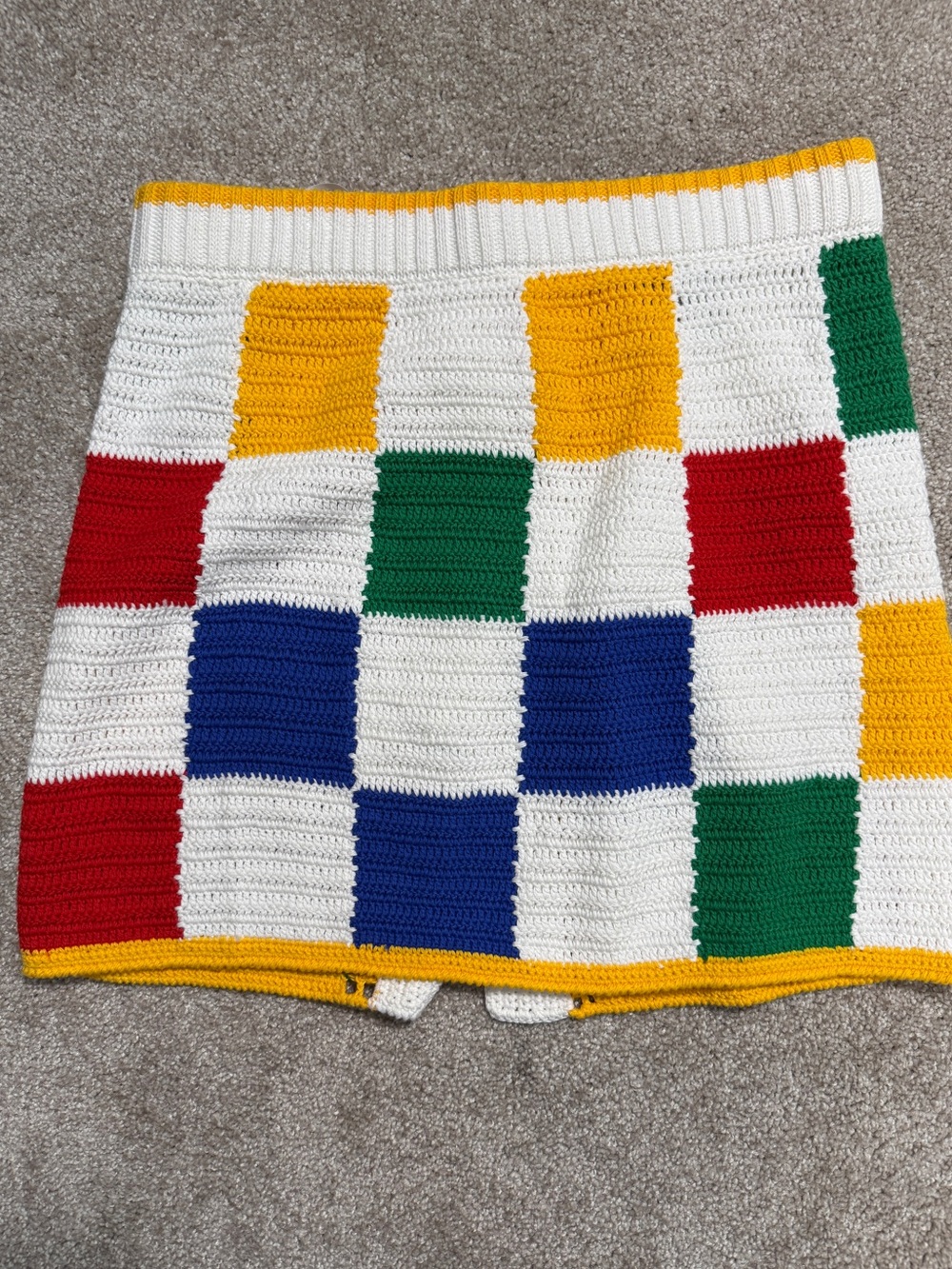 Casablanca Tennis Club Crochet Patchwork Mini Skirt | Sz Medium | New With Tags - Picture 10 of 13